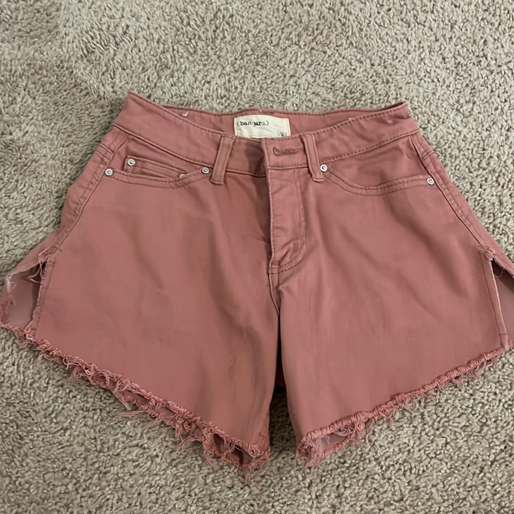 EUC pink denim shorts